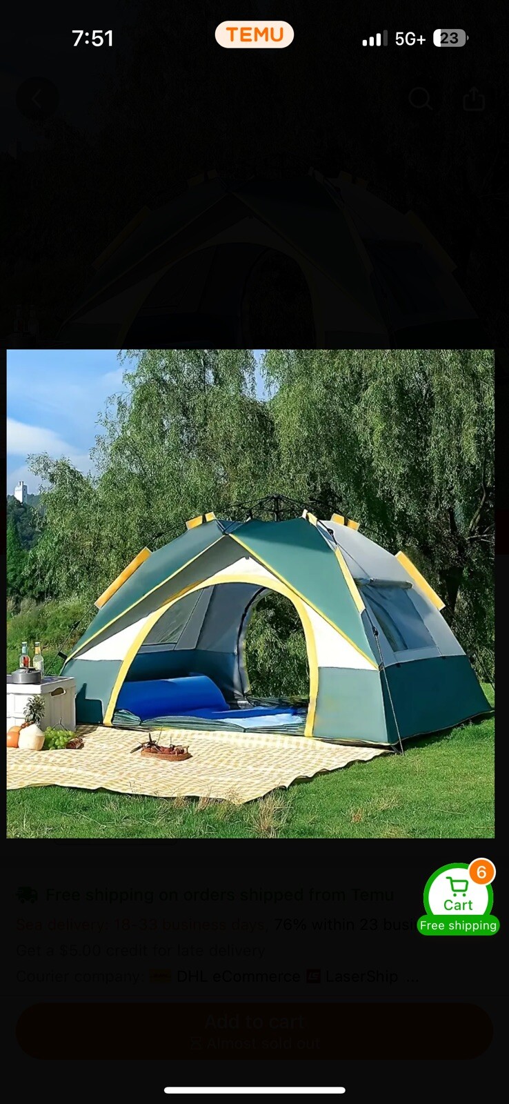 Tienda familiar AsterOutdoor Camping Domo 2/4/Personas Campamento Tienda Impermeable