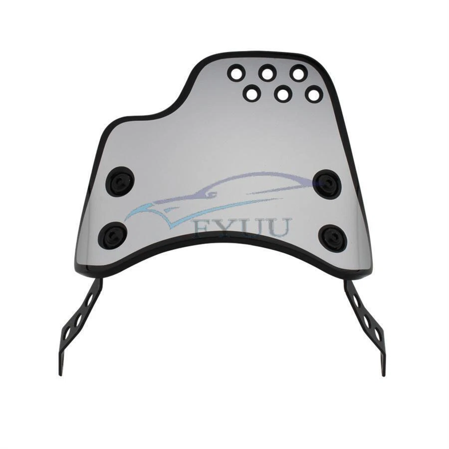 Grey Motorcycle Windshield Windscreen Universal For 6.5"- 9.45" Round Headlight - Image 2 of 4