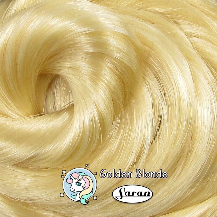 Japanese Saran Doll Hair - Golden Blonde for Rerooting Custom Dolls & Rehairing