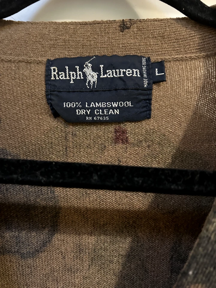 Cárdigan de mujer Polo Ralph Lauren vintage caza ecuestre talla L lana merino Foto 2 de 4