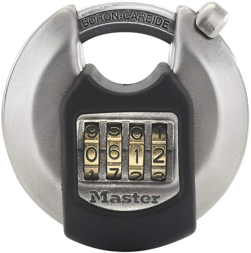 MASTER LOCK Heavy Duty Disc Padlock [Combination] [Stainless Steel] [Outdoor] M4