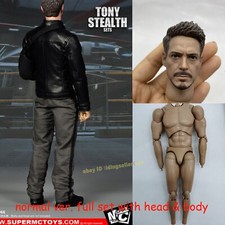 SUPERMCTOYS Iron Man Tony Stark Stealth Clothes set Head & Body 1/6 Figure 12''