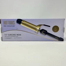 HOT TOOLS Pro Signature 24k Gold Curling Iron 1-1/2 inch Adjustable Heat