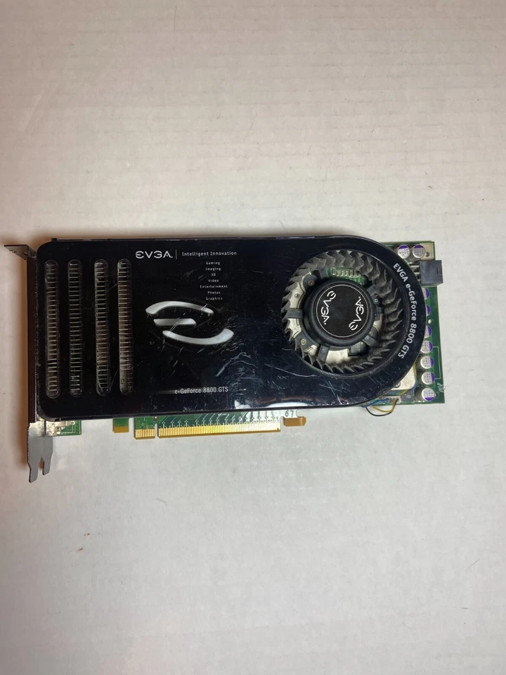 EVGA e-GeForce 8800 GTS P356 640MB GDDR3 PCIe x16 DVI S-Video GPU Card USED - Image 2 of 4