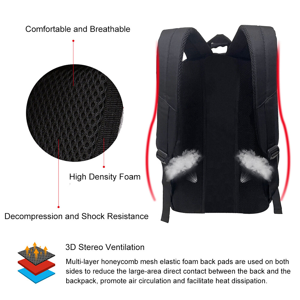 Business Travel Shoulder Bag Laptop Backpack Large College School