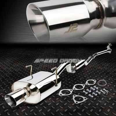 J2 ENGINEERING 3.5'' MUFFLER TIP CATBACK EXHAUST PIPING SYSTEM FOR 01-05 EP/EU