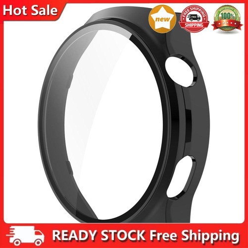 PC Watch Case Protective Case with Tempered Glass for Huawei Watch 4 Pro (Black)