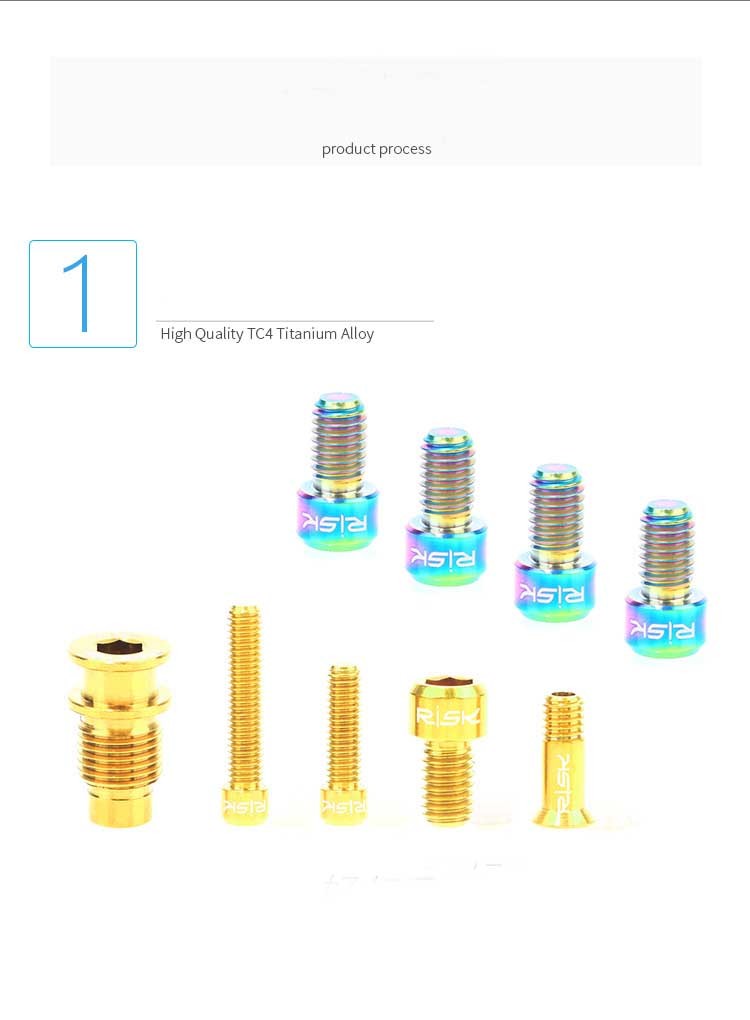 Kit Bulloni In Titanio RISK R8000 Per Deragliatore Bici Shimano - 49 Pezzi - Universali