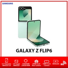 NEW Samsung Galaxy Z Flip6 5G Dual SIM Android Mobile Phone AU – Mint/12GB+256GB