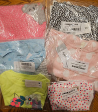 NEW LOT OF 8 NWT CARTER'S BABY GIRL NEWBORN 3 MONTH DRESS PAJAMAS T-SHIRT ROMPER