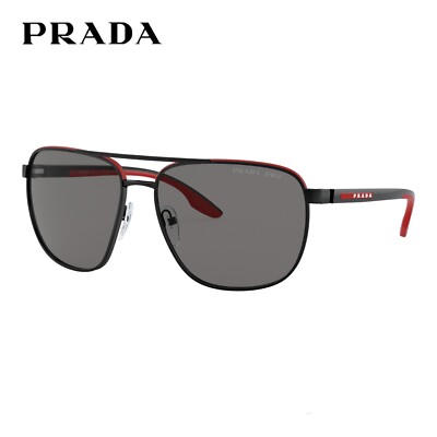 Prada Sonnenbrille OPS 50YS Rote Linie Polarisiert Black/red Gläser...