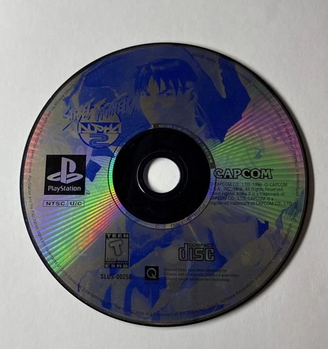 Street Fighter Alpha 2 Sony PlayStation PS1 Game Disc Only Capcom NTSC U/C F