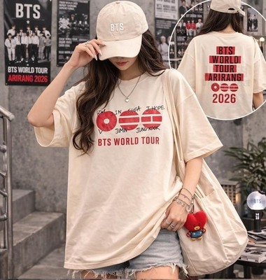 BTS World Tour Arirang Tシャツ　US限定 BTS World Tour ARIRANG 2026 Graphic T-Shirt, Kpop Bangtan Boys Fan