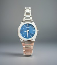 Orologio D1 Milano Uomo Ultra Thin in Acciaio Quadrante Blu Elettrico