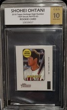 2018 Topps Heritage High No. 1969 Decals #69TD-SO Shohei Ohtani SP RC CGS 10 GM