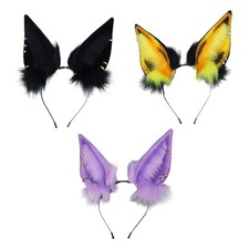 Plush Mythical Ear Hairhoop Role Play Headband Costume Halloween Headwear
