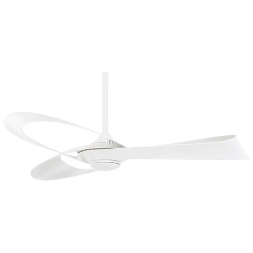 Minka Aire Bowie 52" Ceiling Fan - Flat White 3-Blade Remote Control - Picture 3 of 3