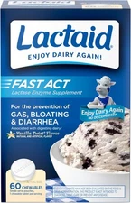 Lactaid Fast Act Lactose Intolerance Chewables with 60 Count (Pack of 1) 