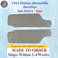 1961 Pontiac Bonneville Convertible Sunvisors Pair Bon-svr-040