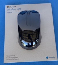 Microsoft Wireless 900 Mouse Black Full Size USB Ambidextrous PW4-00001 Sealed