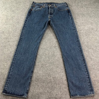 Levi's 501 Mens Jeans 32x32 Blue Denim Classic Americana
