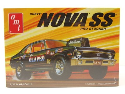 Chevrolet Nova SS Pro Stocker Old Pro 1972 Kunststoffbausatz Modellauto 1:25 AMT