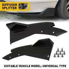 Rear Bumper Spoiler Lip Angle Splitte Diffuser Winglet Side Skirt Universal UK