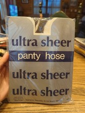 New Vintage Ultra Shear Pantyhose Gray Fits 5 Ft To 5'8 And 100 To 160 Lb