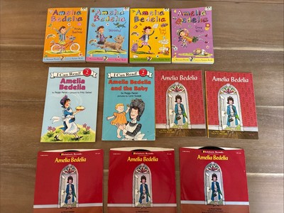  11X AMELIA BEDILIA BOOKS AND RECORD BUNDLE BY PEGGY PARISH & HERMAN PARISH 