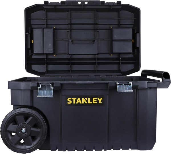 Stanley Essential Mobile Montagebox 50L MetallverschlüSse, Teleskopgriff Box-image
