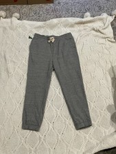 RSQ Boys L Gray Fleece Jogger Pants Drawstring Elastic Waist