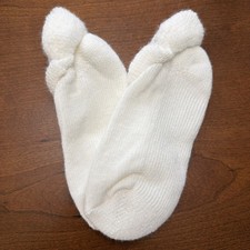 Women's VTG Socks Low Cut White Ankle Acrylic Blend Size 9-11 90s Thick Cushion