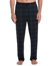 Perry Ellis Portfolio Mens Deluxe Touch Knit Plaid Pajama Pant in June Bug L
