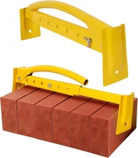 1/2 Adjustable Heavy-Duty Brick Tongs Set,Carry 6 -10 Bricks,Steel Paver Lifter