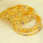 Multicolor Pearl Goldplated Bollywood Traditional Bangle Bracelet Jewelry