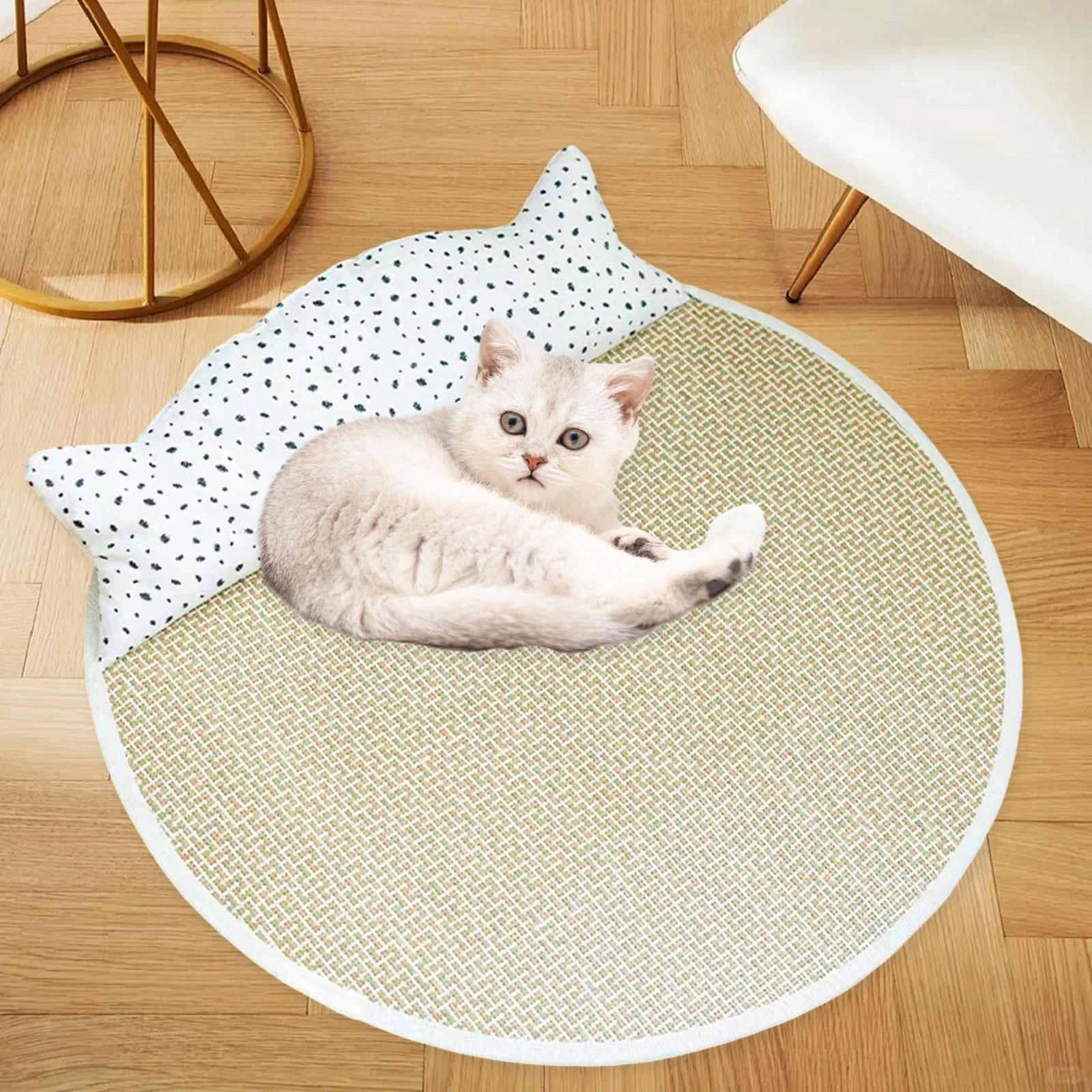 Cat Cooling Mat Non Slip Anti Scratching Comfortable (21.65inch Diameter) for