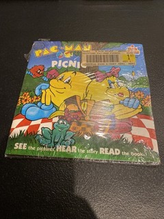 VINTAGE PAC MAN PICNIC BOOK AND RECORD SEE & HEAR BALLY 1980 (extra Record)