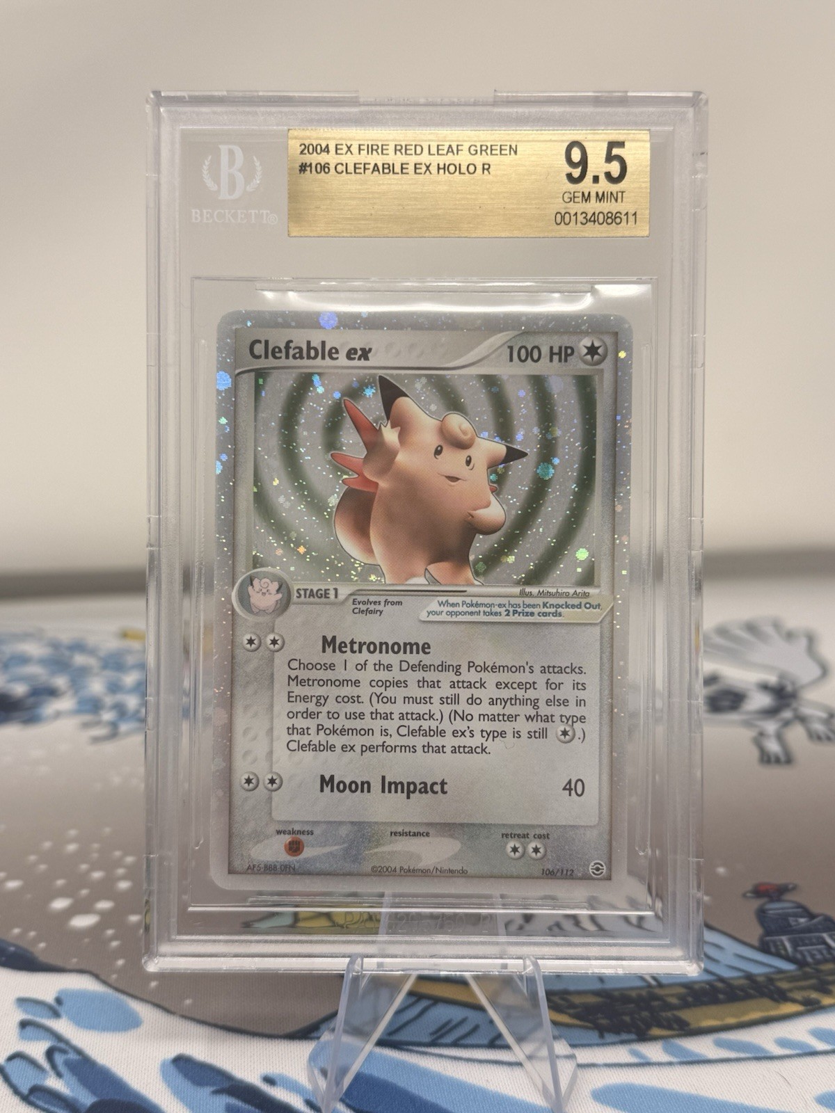 Pokemon Tcg Clefable ex EX Fire Red & Leaf Green Holo Ultra Rare #106 BGS 9.5