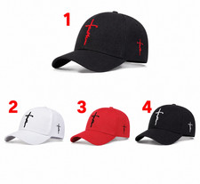 Faith Cross Embroidered Baseball Cap Christian Religious Streetwear Hat