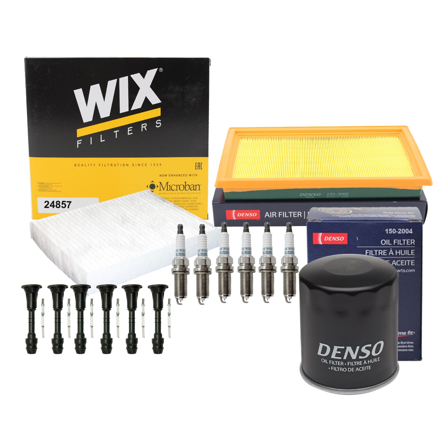 Denso Tune Up Kit NGK 6 Spark Plugs  Boots Kit for Altima Maxima Murano 3.5L V6