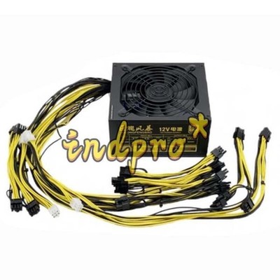 1PCS ATX-1800W 4U Power Supply 16*8P 4*6P 12V 1800W For 8*GPU B75 B85 Platform *