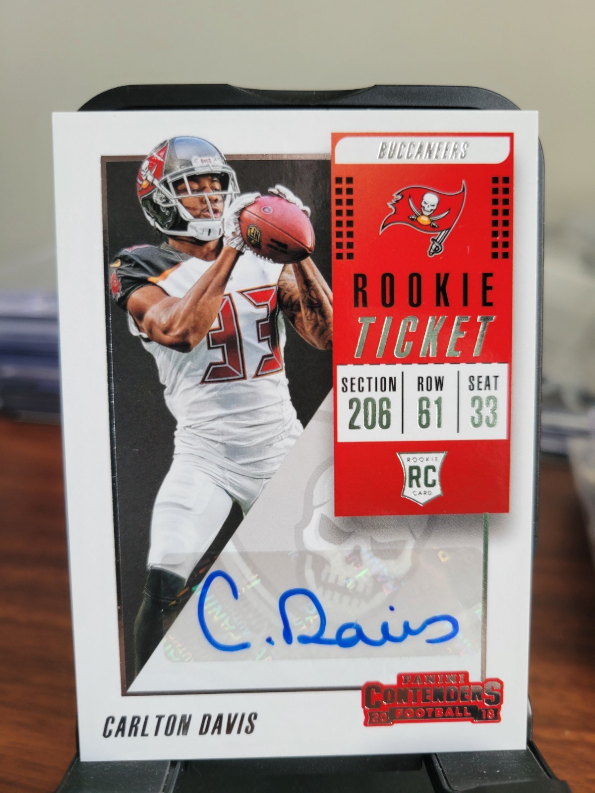 2018 Contenders Ticket/Rookie Ticket Variation Carlton Davis #264 Rookie Auto RC