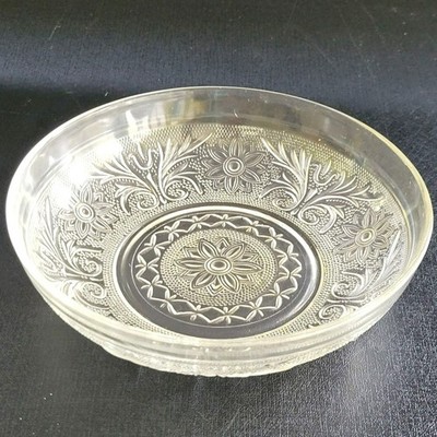 Vintage Anchor Hocking Sandwich Clear Cereal Bowl c1940-60 USA Made Retro Dishes