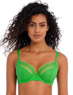 36DD Freya Temptress BH Plunge Bügel sexy halbtransparent Spitzen BH 400102