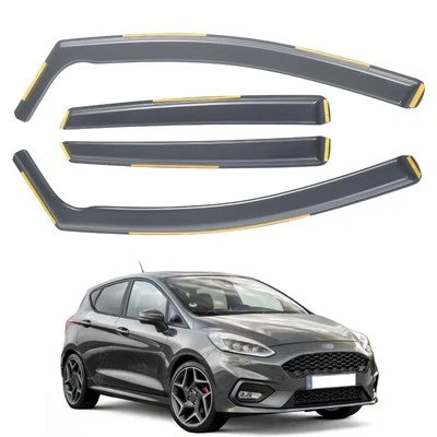 GEARZAAR For Ford Fiesta MK8 2017-Onwards 5 Door Hatchback Wind Deflectors 4pcs Tinted