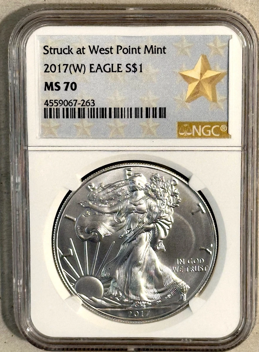 American Eagle MS 70 Graded 2017 Silver Bullion Coins for sale | eBay