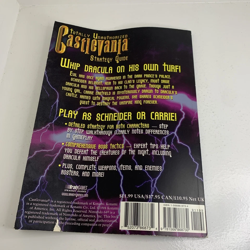 Castlevania BradyGames Guía de Estrategia Fundas Totalmente No Autorizadas Nintendo 64 Foto 2 de 4