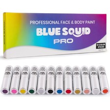 12 Color Pack Waterproof Face Paint Sticks - Non-Toxic,  Hypoallergenic