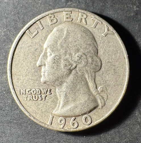 1960-D Silver Washington Quarter (Circulated) - (#3054) Very Fine Condition