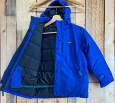 Patagonia Kids Powder Town Snow Ski Snowboard Jacket Youth Boys Medium 10 Blue